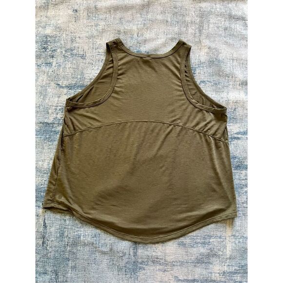 Zella Spark Slub Jersey Tank in Olive Night Women's 1X - Picture 3 of 7